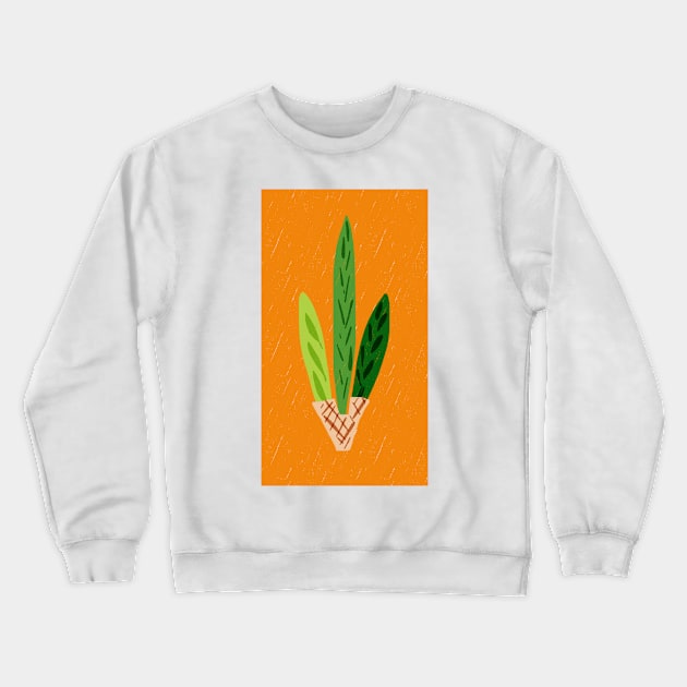 Lulav Orange Print Crewneck Sweatshirt by TillaCrowne